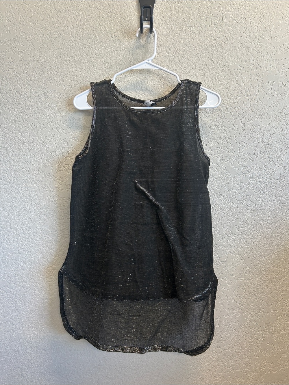 Black Sheer Tank Top - Brand Not Visible